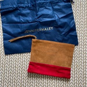 Jennifer Haley suede clutch